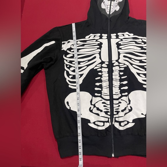 New! Unworn! Charades Men's Skeleton Hoodie (Costume, Biker, Etc) Size: XL - Picture 12 of 17